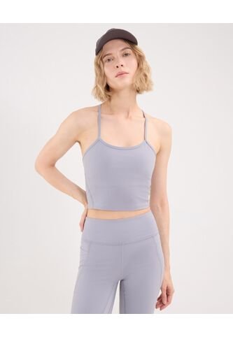 Camiseta Para Mujer Crop Top Color Gris Marca Atmos #31090228 Atmos