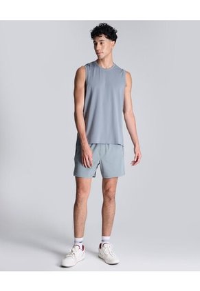 Bermuda Para Hombre Deportiva Largo Color Gris  Marca Atmos #32100094