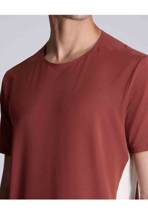 Camiseta Para Hombre Manga Corta Cuello Redondo Color Terracota Marca Atmos #32090132