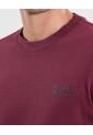 Camiseta Para Hombre Manga Corta Cuello Redondo Color Vino Marca Atmos #32090220 de Atmos