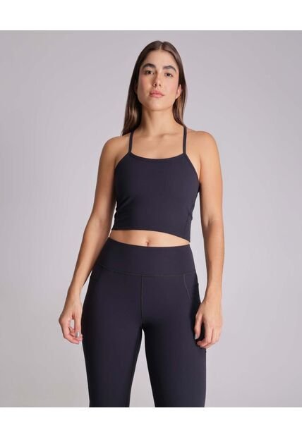 Crop Top Para Mujer Manga Sisa Color Negro Marca Atmos #31090093