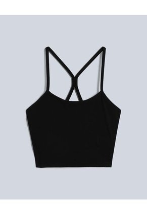 Crop Top Para Mujer Manga Sisa Color Negro Marca Atmos #31090093