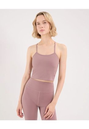 Camiseta Para Mujer Crop Top Color Lila Marca Atmos #31090227