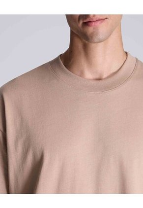 Camiseta Para Hombre Manga Corta Cuello Redondo Color Camel Marca Atmos #32090176