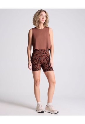 Camiseta Para Mujer Manga Sisa Cuello Redondo Color Café Marca Atmos #31090181