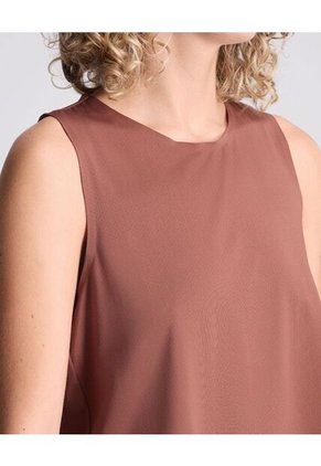 Camiseta Para Mujer Manga Sisa Cuello Redondo Color Café Marca Atmos #31090181