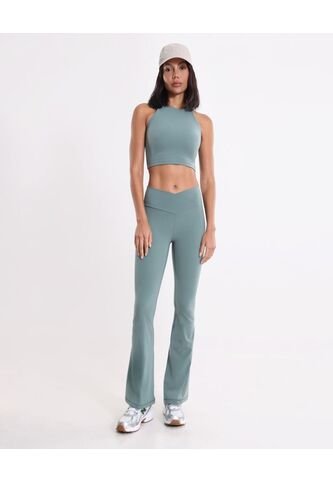Camiseta Tank Top Con Espalda Fruncida  Para Mujer Verde Atmos Atmos