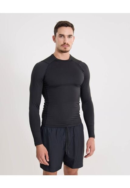 Camiseta Para Hombre Manga Larga Cuello Redondo Color Negro Marca Atmos #32090264