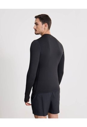 Camiseta Para Hombre Manga Larga Cuello Redondo Color Negro Marca Atmos #32090264