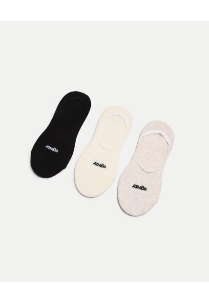 Pack X3 Medias Baleta X3 Para Mujer Crema Atmos