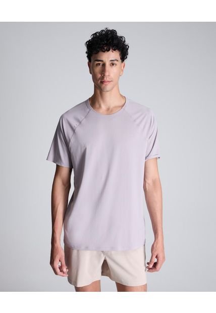 Camiseta Para Hombre Manga Corta Cuello Redondo Color Lilapastel Marca Atmos #32090162