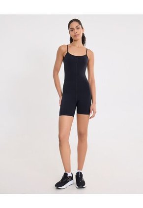 Enterizo Deportivo Con Tiras Ajustables Para Mujer Negro Atmos