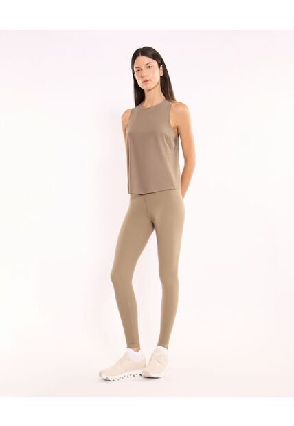 Leggins Pretina Cruzada Aerius Skin  Para Mujer Mocca Atmos