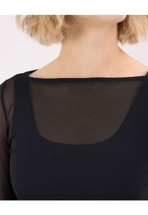 Camiseta Para Mujer Manga Larga Cuello Redondo Color Negro Marca Atmos #31090258