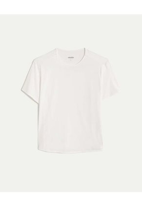 Camiseta Para Mujer Manga Corta Cuello Redondo Color Blanco Marca Atmos #31090310