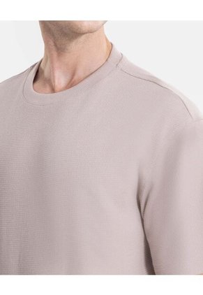 Camiseta  Para Hombre Manga Corta Cuello Redondo Color Mocca Marca Atmos #32090282