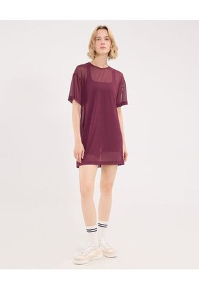 Vestido Para Mujer M/C Corto Color Vino Marca Atmos #31170022