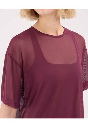 Vestido Para Mujer M/C Corto Color Vino Marca Atmos #31170022