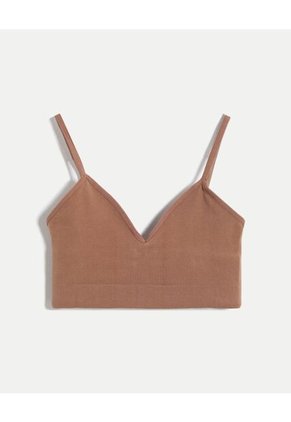 Top Para Mujer Cuello V Color Café Marca Atmos #31220158