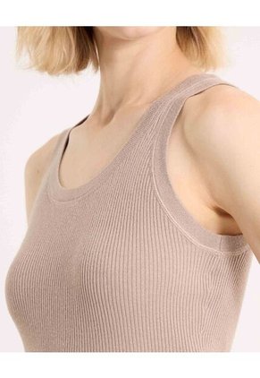 Camiseta Para Mujer Manga Sisa Cuello Redondo Color Café Marca Atmos #31090234