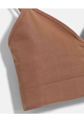 Top Para Mujer Cuello V Color Café Marca Atmos #31220158