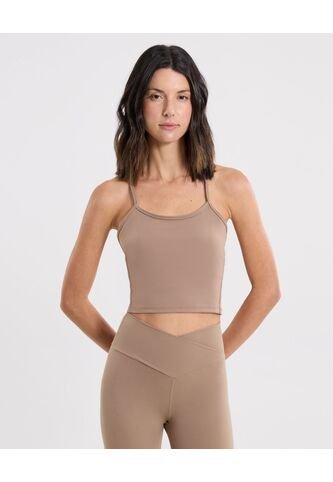 Camiseta Para Mujer Crop Top Color Beige Marca Atmos #31090247 Atmos