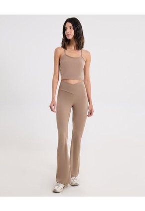 Camiseta Para Mujer Crop Top Color Beige Marca Atmos #31090247