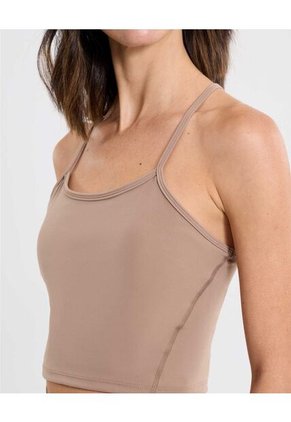 Camiseta Para Mujer Crop Top Color Beige Marca Atmos #31090247