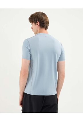 Camiseta Para Hombre Manga Corta Cuello Redondo Color Gris Claro Marca Atmos #32090202