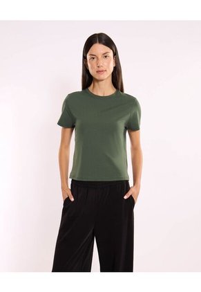 Camiseta Para Mujer Manga Corta Cuello Redondo Color Verde Marca Atmos #31090320