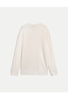 Camiseta  Para Hombre Manga Larga Cuello Redondo Color Blanco Marca Atmos #32090294