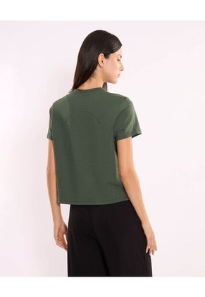 Camiseta Para Mujer Manga Corta Cuello Redondo Color Verde Marca Atmos #31090320