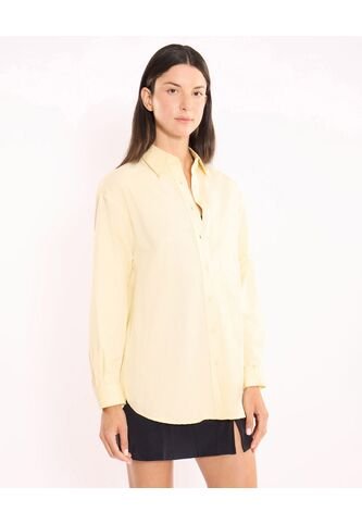 Camisa  Para Mujer Manga Larga Color Amarillo Marca Atmos #31010010 Atmos