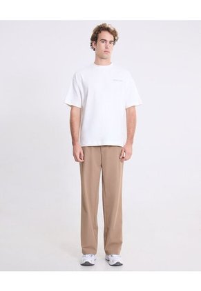 Camiseta Boxy Con Estampado Frontal  Para Hombre Blanco Atmos