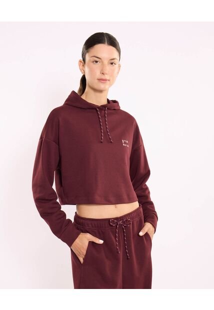Buzo  Para Mujer Hoodie Color Vino Marca Atmos #31060097