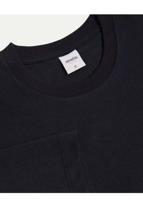 Camiseta Para Hombre Manga Corta Cuello Redondo Color Azul Marca Atmos #32090279