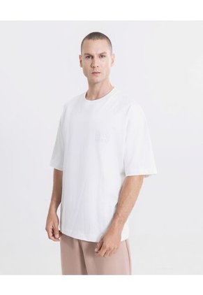 Camiseta Para Hombre Manga Corta Cuello Redondo Color Blanco Marca Atmos #32090295