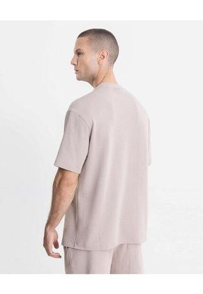 Camiseta Para Hombre Manga Corta Cuello Redondo Color Mocca Marca Atmos #32090282