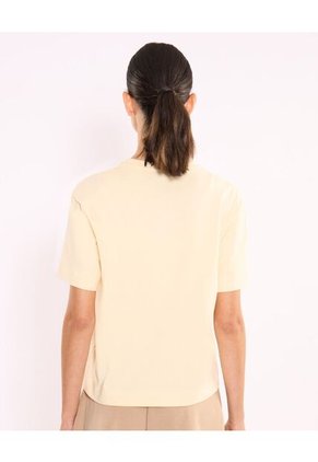 Camiseta Para Mujer Manga Corta Cuello Redondo Color Crema Marca Atmos #31090354