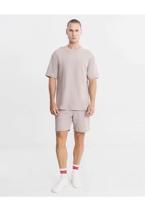 Camiseta Para Hombre Manga Corta Cuello Redondo Color Mocca Marca Atmos #32090282