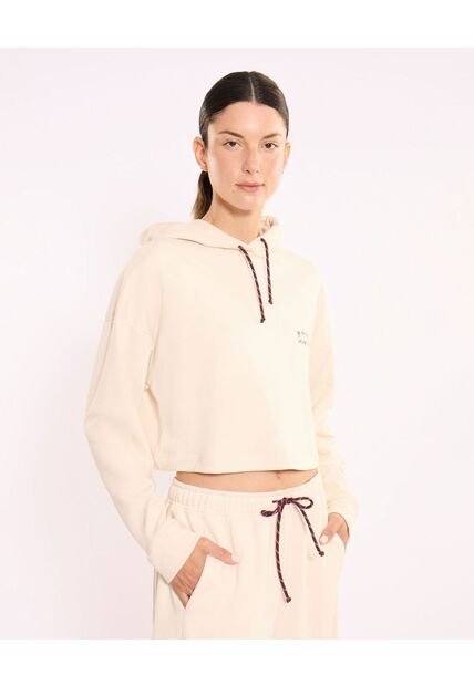 Buzo  Para Mujer Hoodie Color Crema Marca Atmos #31060098