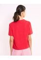 Camiseta  Para Mujer Manga Corta Cuello Redondo Color Rojo Marca Atmos #31090355 de Atmos