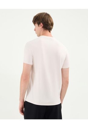 Camiseta Para Hombre Manga Corta Cuello Redondo Color Beige Marca Atmos #32090200