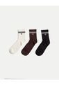 Pack X3 Medias Caña Media X3 Para Hombre Café Atmos de Atmos