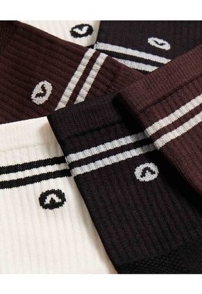 Pack X3 Medias Caña Media X3 Para Hombre Café Atmos