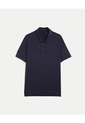 Polo Para Hombre Cuello Maquina Sin Bolsillo Color Azul Marca Atmos #32110013