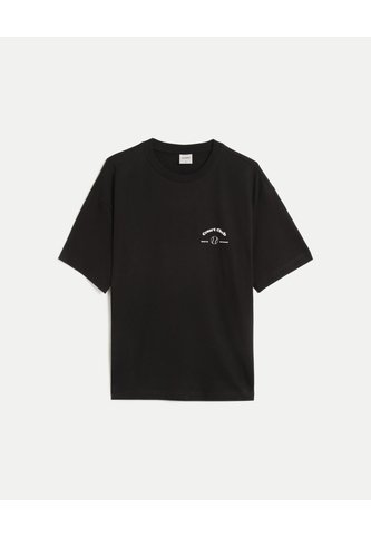 Camiseta Manga Corta Relaxed Fit  Para Hombre Negro Atmos Atmos