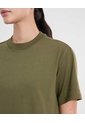 Camiseta Básica Manga Corta Amplia Para Mujer  Deportiva  Color Verde Marca Atmos de Atmos