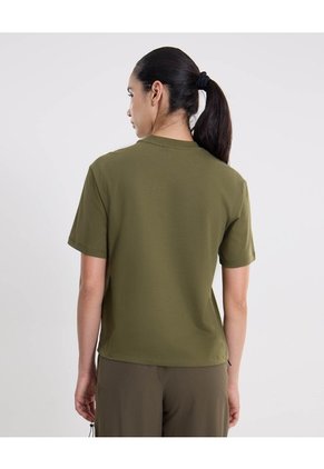 Camiseta Básica Manga Corta Amplia Para Mujer Deportiva Color Verde Marca Atmos