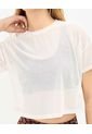 Camiseta Para Mujer Manga Corta Cuello Redondo Color Beige Marca Atmos #31090230 de Atmos